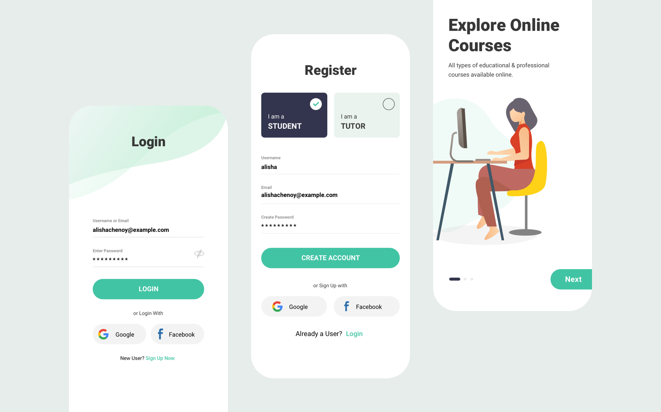 Purpose mobile app, course detail and progress